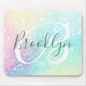 Glam Holographic Glitter Colorful  Patroon Muismat (Voorkant)