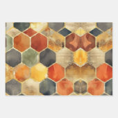 Glam Honey Comb Blush Champagne Abstract Inpakpapier Vel (Voorkant 3)