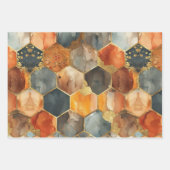 Glam Honey Comb Blush Champagne Abstract Inpakpapier Vel (Voorkant 2)