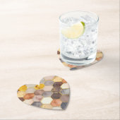 Glam Honey Comb Blush Champagne Abstract Kartonnen Onderzetters (Insitu)
