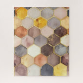 Glam Honey Comb Blush Champagne Abstract Legpuzzel (Verticaal)
