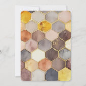 Glam Honey Comb Blush Champagne Vrijgezellenfeest Kaart (Achterkant)