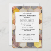 Glam Honey Comb Blush Champagne Vrijgezellenfeest Kaart (Voorkant)