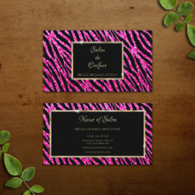 Glam Hot Pink Glitter Zebra Print en Goud Lijst