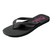 Glam hot roze, gepersonaliseerd faux glitter Gym Q Teenslippers (Schuin)