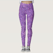 Glam Indigo Mermaid Unicorn Glitter CUSTOM TEKST Leggings (Voorkant)