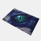 Glam Ink Gothic Blue Medieval Dragon Deurmat (Schuin)