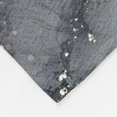 Glam Ink Gothic Blue Medieval Dragon Fleece Deken (Hoek)