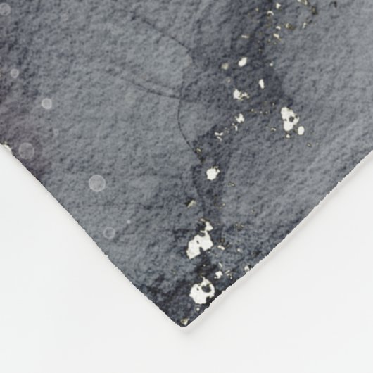 Glam Ink Gothic Blue Medieval Dragon Fleece Deken (Hoek)