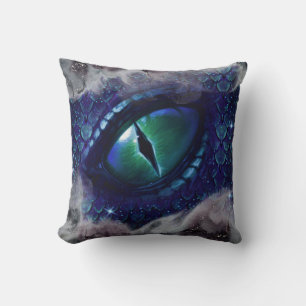 Glam Ink Gothic Blue Medieval Dragon Kussen