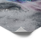 Glam Ink Gothic Blue Medieval Dragon Poster (Hoek)