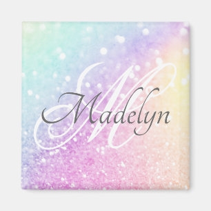 Glam Iridescent Glitter Persoonlijk Kleurig Magneet