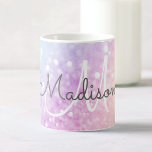Glam Iridescent Glitter Persoonlijk Kleurrijk Koffiemok<br><div class="desc">U kunt dit elegante kleurrijke bokglitterpatroon eenvoudig personaliseren met uw eigen naam en/of monogram.</div>