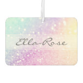 Glam Iridescent Glitter Persoonlijk Kleurrijk Luchtverfrisser (Achterkant)