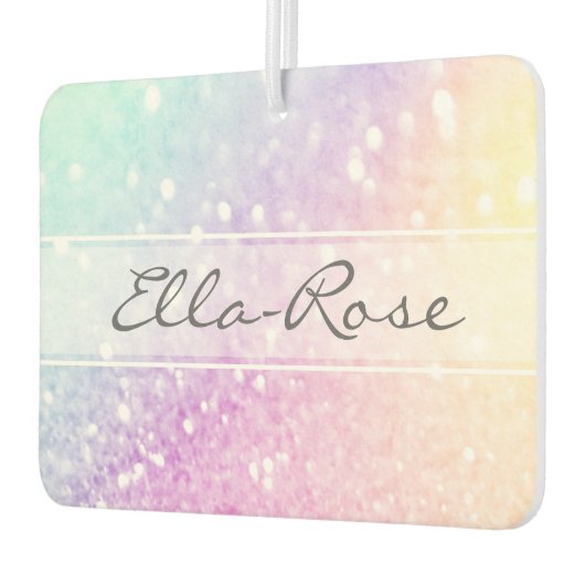 Glam Iridescent Glitter Persoonlijk Kleurrijk Luchtverfrisser (Links)