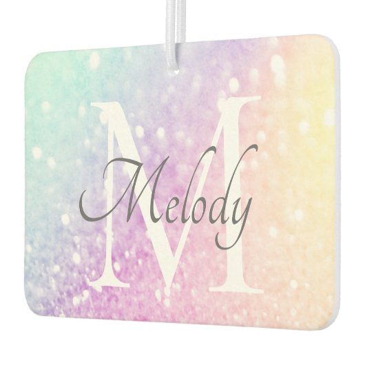 Glam Iridescent Glitter Persoonlijk Kleurrijk Luchtverfrisser (Links)