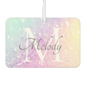 Glam Iridescent Glitter Persoonlijk Kleurrijk Luchtverfrisser (Voorkant)