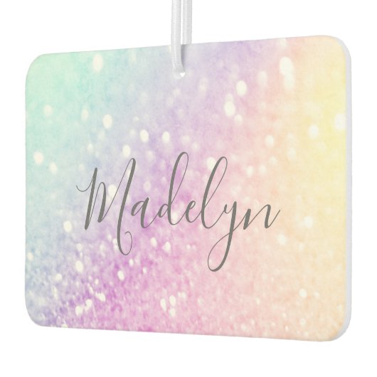 Glam Iridescent Glitter Persoonlijk Kleurrijk Luchtverfrisser (Links)