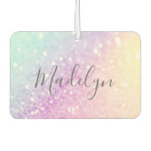 Glam Iridescent Glitter Persoonlijk Kleurrijk Luchtverfrisser (Voorkant)