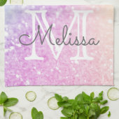 Glam Iridescent Glitter Persoonlijk Kleurrijk Theedoek (Gevouwen)