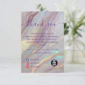 Glam Iridescent Luxury Style Bedankkaart (Staand voorkant)
