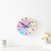 Glam Iridescent Sparkle Holographic Ronde Klok (Huis)