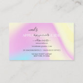 Glam Iridescent Sparkle Nails Application Guide Visitekaartje (Achterkant)