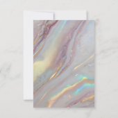 Glam Iridescente Luxe Stijl Bedankkaart (Achterkant)
