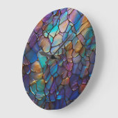 Glam Iriserend Opal Edelsteen Glas in lood Grote Klok (Hoek)