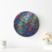 Glam Iriserend Opal Edelsteen Glas in lood Grote Klok (Huis)