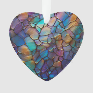 Glam Iriserend Opal Edelsteen Glas in lood Ornament