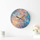 Glam Iriserende Opal Edelstenen Elementen Grote Klok (Huis)