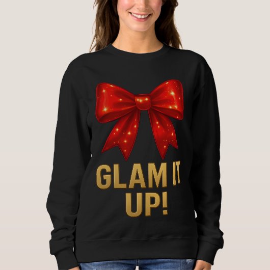 Glam It Up Sparkle Bow — Confidence Energy Trui (Voorkant)