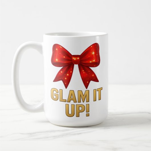 Glam It Up Sparkle Bow - Vertrouwen Energie Koffiemok (Links)