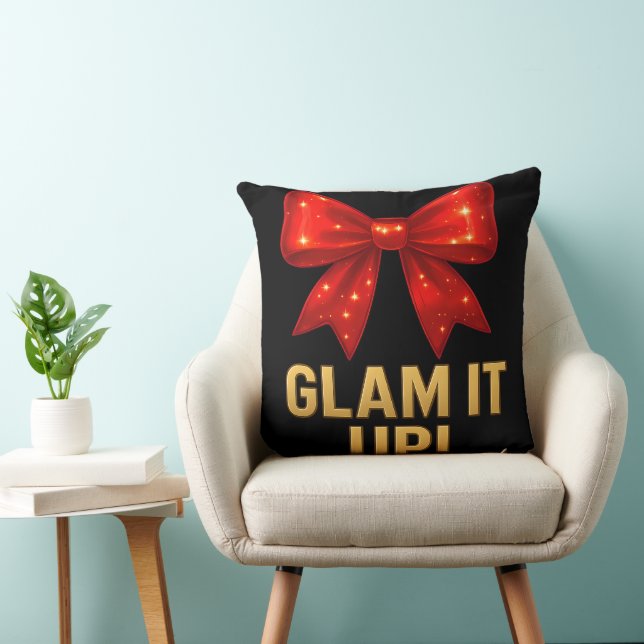 Glam It Up Sparkle Bow - Vertrouwen Energie Kussen (Stoel)