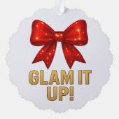 Glam It Up Sparkle Bow - Vertrouwen Energie Ornament Kaart (Achterkant)