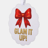 Glam It Up Sparkle Bow - Vertrouwen Energie Ornament Kaart (Links)