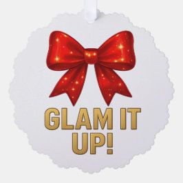 Glam It Up Sparkle Bow - Vertrouwen Energie Ornament Kaart