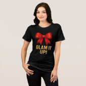 Glam It Up Sparkle Bow - Vertrouwen Energie Tri-Blend Shirt (Voorkant volledig)