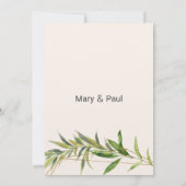 Glam Ivoor Gouden Glitter Loofwerk Terrarium Bruil Kaart (Achterkant)