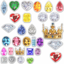 Glam Jewel Sticker kunst multi kleur 3D