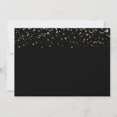 Glam Kalligrafie Zwart Goud Confetti 50e Verjaarda Kaart (Achterkant)