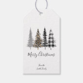 Glam kerstbomen cadeaulabel (Voorkant)
