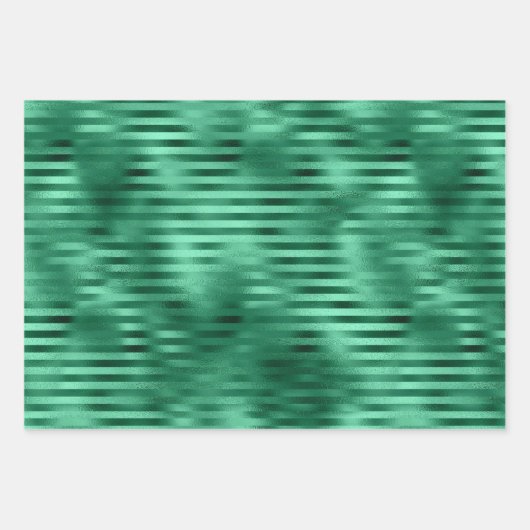 Glam kerstboom Patroon Groene goudolie Inpakpapier Vel (Voorkant 3)