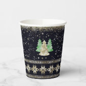 Glam-kerstfeest Papieren Bekers (Links)