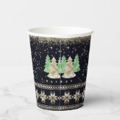 Glam-kerstfeest Papieren Bekers (Rechts)
