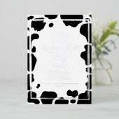 Glam koeienprint moderne rand trouwfoto goud folie uitnodiging (Staand Voorkant)