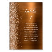 Glam Koper Metallic Glitter Script Bruiloft Kaart (Voorkant)