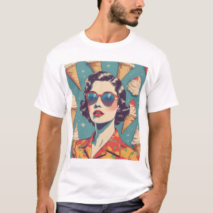  Glam Lady - Zonnebril en Kegels T-shirt