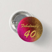 Glam Lady's 40e Button op zaterdag Pin (Voorkant /achterkant)